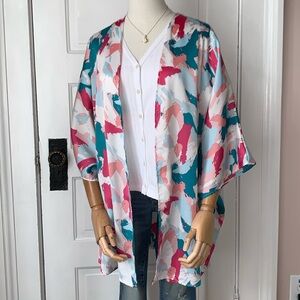 ADRIENNE ABSTRACT PRINT KIMONO
